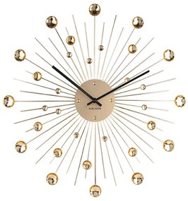 Ρολόι Τοίχου KA4859GD Sunburst Crystal Large D50cm Gold Karlsson Μέταλλο