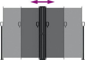 vidaXL Σκίαστρο Πλαϊνό Συρόμενο Μαύρο 160 x 600 εκ.