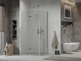 Mexen Lima Διπλή πτυσσόμενη καμπίνα ντους 100 x 80 cm, διάφανη, χρώμιο