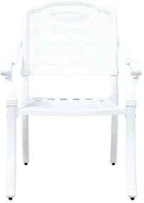vidaXL Καρέκλα Κήπου 2 pcs Λευκό 55 x 56.5 x 91εκ Αλουμίνιο
