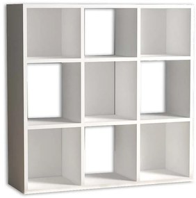 Megapap Βιβλιοθήκη Από Μελαμίνη Cube Λευκό