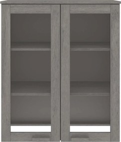 vidaXL Πάνω Μέρος Ντουλαπιού HAMAR Αν. Γκρι 85x35x100 εκ. Μασίφ Πεύκο