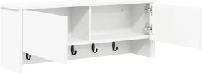 vidaXL Τοίχου Κρεμάστρα Λευκό 80 x 20 x 30 cm Επεξεργασμένο ξύλο