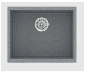 Sanitec Classic 341 Metallic Silver Ένθετος Νεροχύτης 50cm