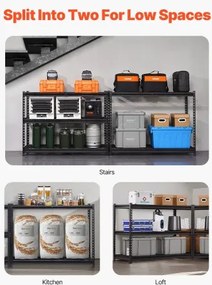 VEVOR Storage Shelves 5 Tier Adjustable Heavy Duty Garage Shelving Unit 3000 lbs