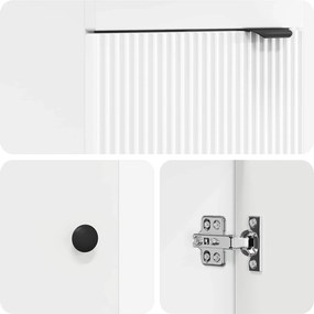 vidaXL Καθρέφτης μπάνιου με νιπτήρα Λευκό 42 x 40 x 84,5 εκ