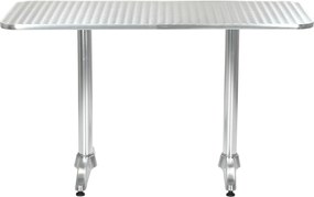 vidaXL Σετ Τραπεζαρίας Εξωτερικού Χώρου 5 Τεμαχίων Ασημί Αλουμινίου