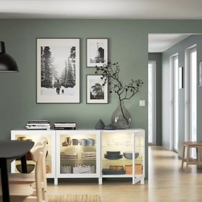 BESTÅ σύνθεση αποθήκευσης με πόρτες, 180x42x74 cm 891.399.23