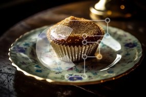Intra Συλλεκτικό Ξύλινο Παζλ Plywood  4mm - Νόστιμο Cupcake με Πάγωμα - Φωτογραφία Αρχείου Σε Ξύλινο Κουτί - Διαστάσεις: 10x10 cm – 25 κομμάτια