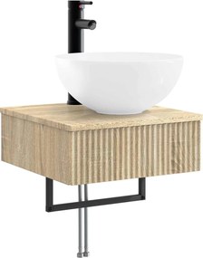 vidaXL Νιπτήρας Τοίχου Sonoma Δρυς 40 x 41 x 40,5 εκ