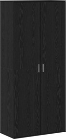 vidaXL Γραφείο με ράφι Μαύρη δρυς 80 x 39 x 178 εκ Επεξεργασμένο ξύλο
