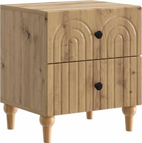 vidaXL Κομοδίνο 2 τεμ. Artisan Δρυς 43 x 34,5 x 48 εκ