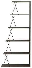 ΒΙΒΛΙΟΘΗΚΗ ΜΙΝΙ TARS HM2241.13 OLIVE GREY ME ΜΑΥΡΕΣ ΒΕΡΓΕΣ 65x22-24x146Υεκ.