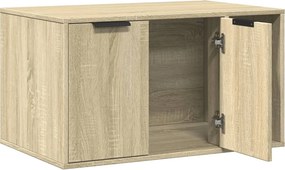 vidaXL Τουαλέτα Γάτας Περίφραξη Sonoma Δρυς 80x50x45εκ Επεξεργασμ Ξύλο