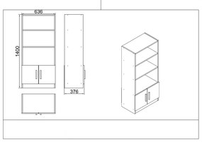 Office Furniture Set Vo17-W White