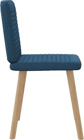 vidaXL Καρέκλες Τραπεζαρίας 4 τεμ. Μπλε Υφασμάτινες