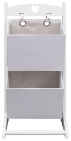 vidaXL Ραφιέρα Αποθήκευσης με 2 Καλάθια Λευκή 35 x 35 x 72 εκ. Ξύλο
