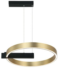 Φωτιστικό Οροφής 22011 Φ60x60x200cm Dim Led 4200Lm 41W 3000K Black-Gold