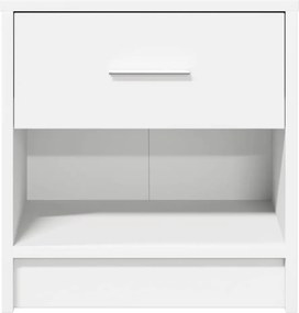 vidaXL Κομοδίνο με Συρτάρι Λευκό 39 x 28 x 41 εκ.