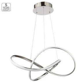 Κρεμαστό Φωτιστικό Οροφής LED 64W Χρώμιο Dimmable Malbera 77-8127 Homelighting-77-8127-Χρώμιο 77-8127