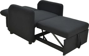 Πολυθρόνα-κρεβάτι Flexa pakoworld ύφασμα μαύρο 85x92x84εκ