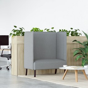 vidaXL Καναπές με ψηλή πλάτη  Ανοιχτό γκρι 109x56x121 cm Ύφασμα