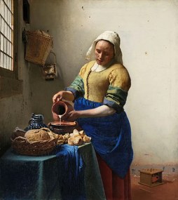 Αναπαραγωγή The Milkmaid, c.1658-60, Jan Vermeer