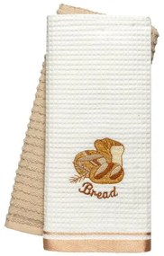 Beauty Home Ποτηρόπανα σετ 2τμχ Bread Art 8813 40x60 Μπεζ