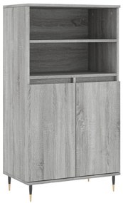 Ντουλάπι Γκρι Sonoma 60 x 36 x 110 εκ. από Επεξεργασμένο Ξύλο - Γκρι