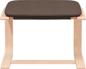 vidaXL Πολυθρόνα Relax Σκούρο Καφέ Υφασμάτινη με Υποπόδιο