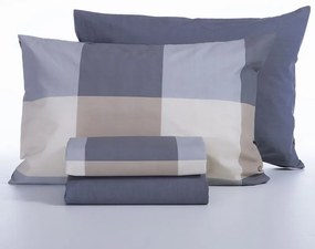 Σετ Σεντόνια Υπέρδιπλα 240x270 Casual Check Denim 5205495606620