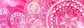 Εικόνα Μάνταλα ροζ ακουαρέλα - 150x50