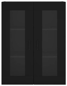 vidaXL Ντουλάπι Μαύρο 69,5x34x180 εκ. από Επεξεργασμένο Ξύλο