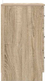 vidaXL Κομοδίνο Sonoma Δρυς 38 x 38 x 66 εκ Επεξεργασμένο ξύλο