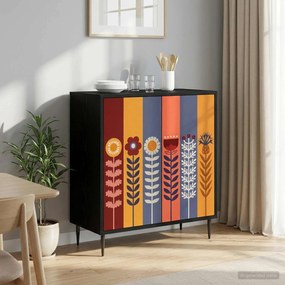 vidaXL Πλαϊνό γραφείο ESSEN Μαύρη Δρυς 69 x 33 x 76 εκ.