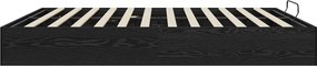 vidaXL Κρεβάτι Οθωμανικού Τύπου Μαύρη Δρυς 203 x 160 x 25 εκ