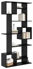 vidaXL Βιβλιοθήκη Μαύρη δρυς 92 x 29 x 188 εκ. Επεξεργασμένο ξύλο