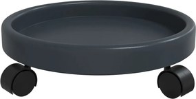 vidaXL Βάσεις Γλάστρας με Ρόδες 2 τεμ. Γκρι  Ø34 εκ. 35 κ.