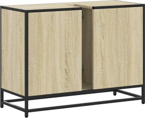 vidaXL Ντουλάπι Μπάνιου Νιπτήρα Sonoma Δρυς 80 x 33 x 60εκ. Επεξ. Ξύλο