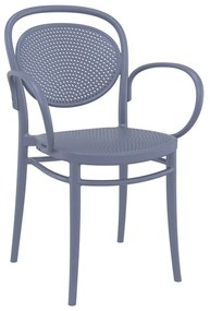ΠΟΛΥΘΡΟΝΑ ΠΟΛ/ΝΙΟΥ ΜΑΡΣΕΛ XL DARK GREY 57Χ52Χ85εκ.