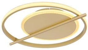 Πλαφονιέρα Φωτιστικό Οροφής LED 36W Χρυσό 2800Lm Reball 48553-36R Globo Lighting-48553-36R-Χρυσό 48553-36R