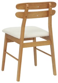 vidaXL Καρέκλα τραπεζαρίας 2 pcs Φυσικό και Ανοιχτό