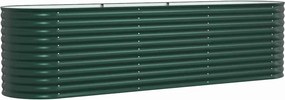vidaXL Ανεβασμένο Κρεβάτι Πράσινο 320 x 80 x 81 cm Ατσάλι