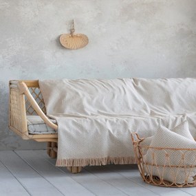 Ριχτάρι Wavy Beige Nima Three-Seater 180x300cm Cotton-Polyester