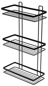 Ραφιέρα Μπάνιου Τριπλή (25.1x12.5x46) Estia Elegant Black 02-8710