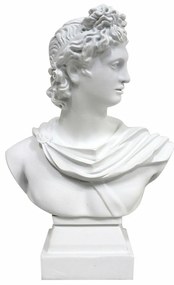 Διακοσμητική Φιγούρα DKD Home Decor Apollo Λευκό Στιλβωτικό Ελαστικών 13,7 x 7,5 x 19,5 cm