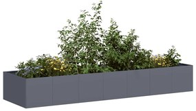 vidaXL Ζαρντινιέρα Ανθρακί 280x80x40 εκ. από Χάλυβα