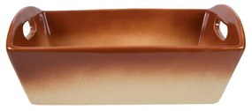 Ψωμιέρα Πορσελάνης Μπεζ-Καφέ Art Et Lumiere 24x15,5x7,5εκ. 09184