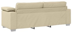 vidaXL Καναπές Κρεμ 219 x 77 x 82 εκ ύφασμα