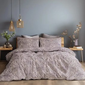 Beauty Home Σετ παπλωματοθήκη φανελένια μονή Gogh Art 12334 160x240 Μόκα